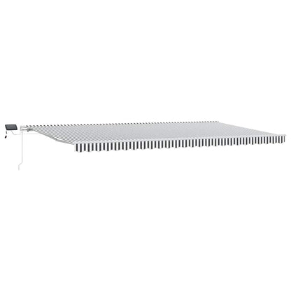 vidaXL Retractable Awning Anthracite and White 600 x 300 cm 2