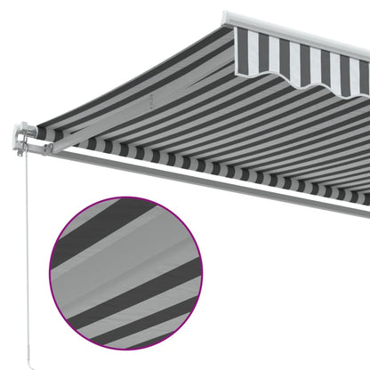 vidaXL Manual Retractable Awning Anthracite&White 450x350 cm 5
