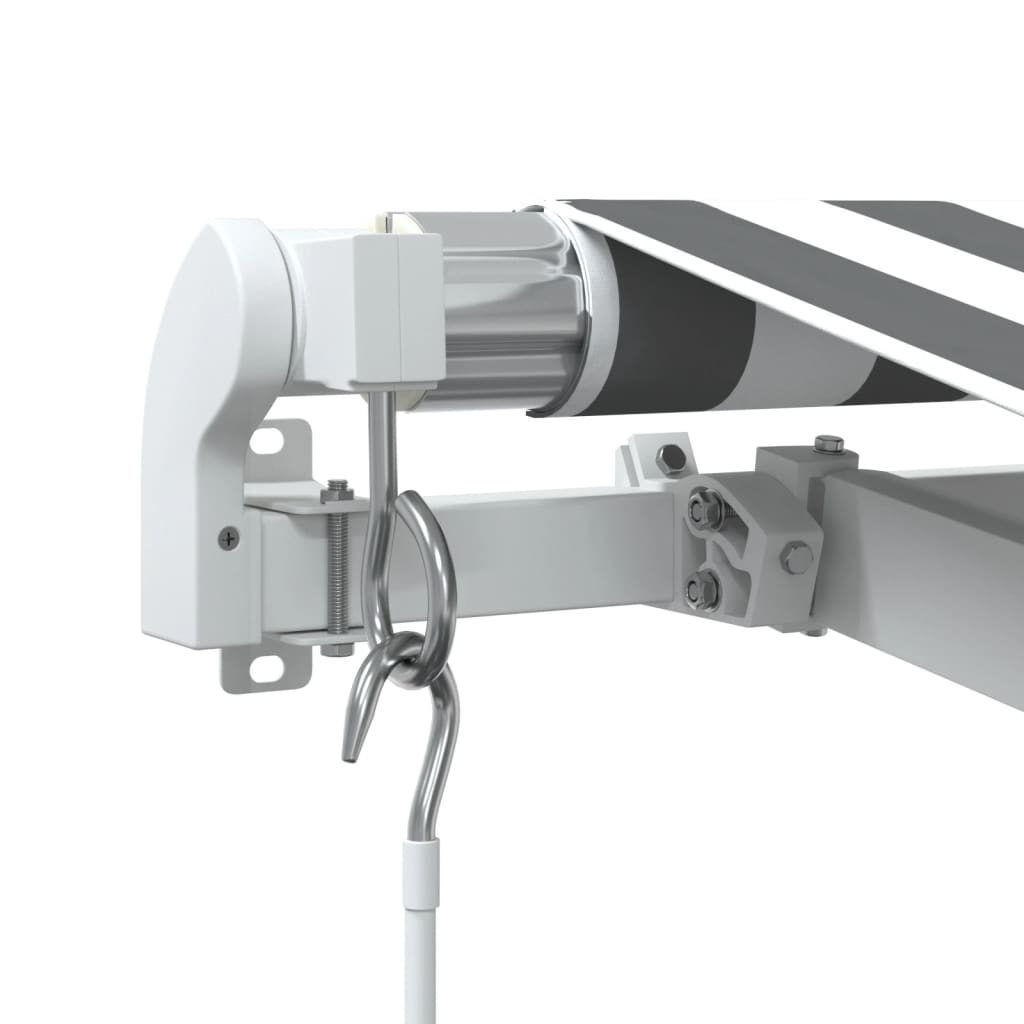 vidaXL Manual Retractable Awning Anthracite&White 450x350 cm 6