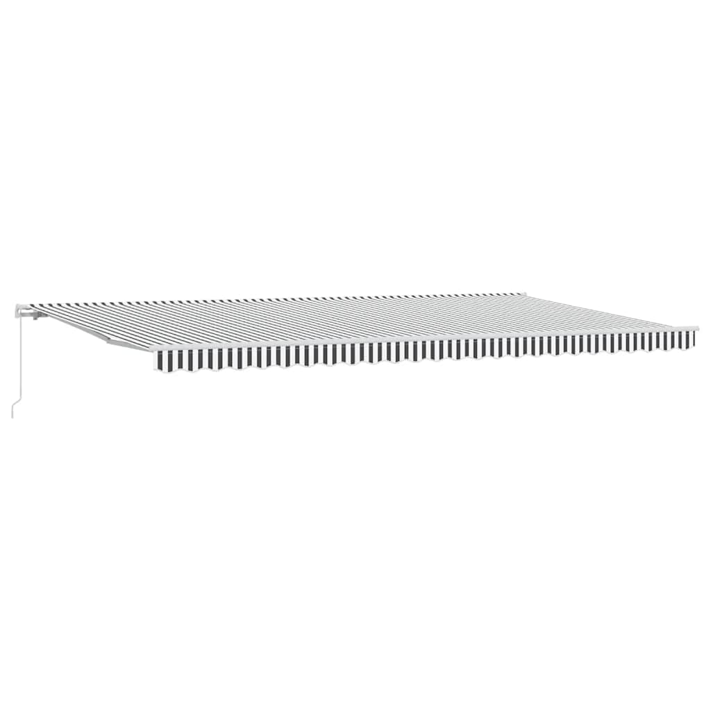 vidaXL Manual Retractable Awning Anthracite&White 600x300 cm 2