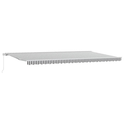 vidaXL Manual Retractable Awning Anthracite&White 600x300 cm 2