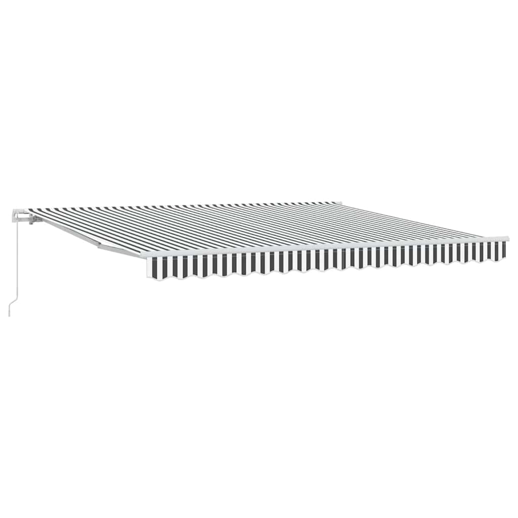 vidaXL Manual Retractable Awning Anthracite&White 400x300 cm 2