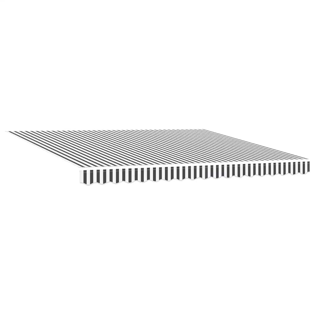vidaXL Manual Retractable Awning Anthracite&White 400x300 cm 4