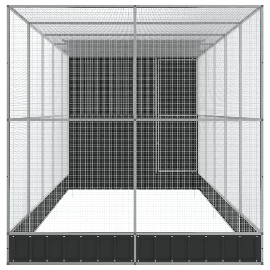 vidaXL Aviary with Extension Silver 623x203x216 cm Steel 4