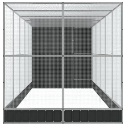 vidaXL Aviary with Extension Silver 623x203x216 cm Steel 4