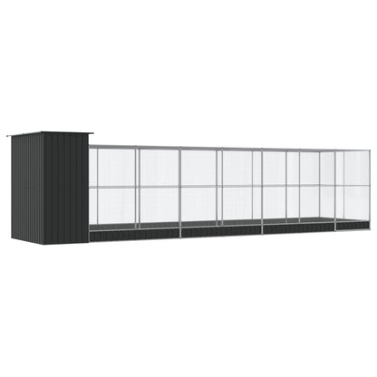 vidaXL Aviary with Extension Silver 830x203x216 cm Steel 5