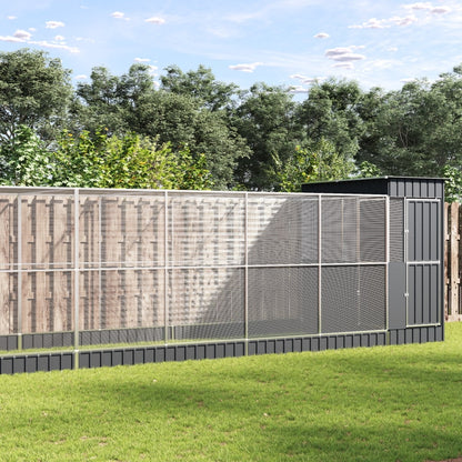 vidaXL Aviary with Extension Silver 830x203x216 cm Steel 1