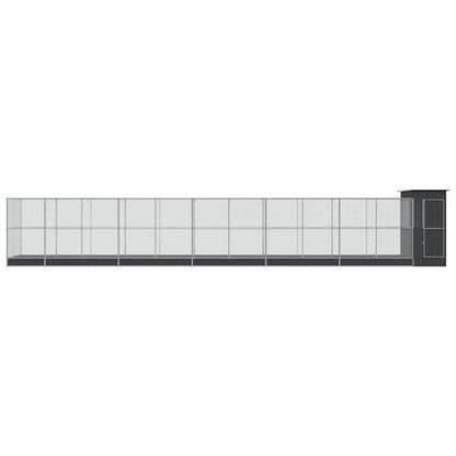 vidaXL Aviary with Extension Silver 1244x203x216 cm Steel 3