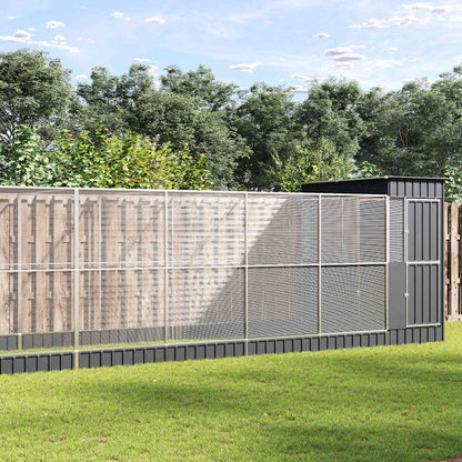 vidaXL Aviary with Extension Silver 1244x203x216 cm Steel 1
