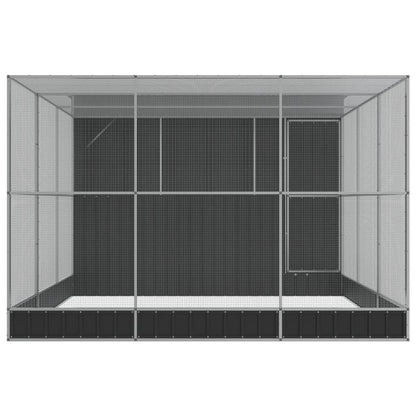 vidaXL Aviary with Extension Silver 497x303x216 cm Steel 4