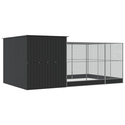 vidaXL Aviary with Extension Silver 497x303x216 cm Steel 5