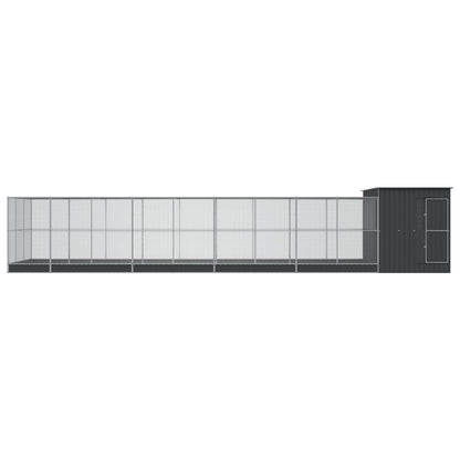 vidaXL Aviary with Extension Silver 1118x303x216 cm Steel 3