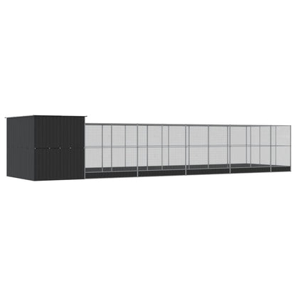 vidaXL Aviary with Extension Silver 1118x303x216 cm Steel 5
