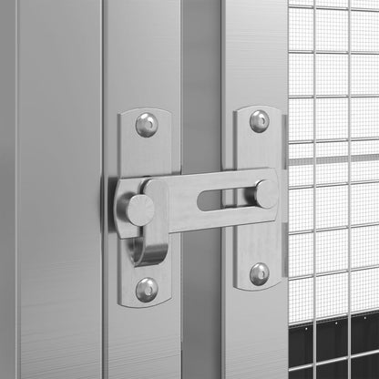 vidaXL Aviary with Extension Silver 418x207x212 cm Steel 6