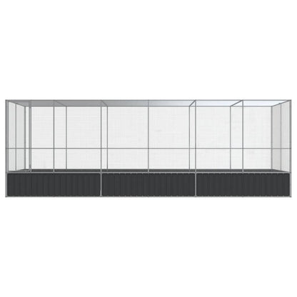 vidaXL Aviary with Extension Silver 625x207x212 cm Steel 3