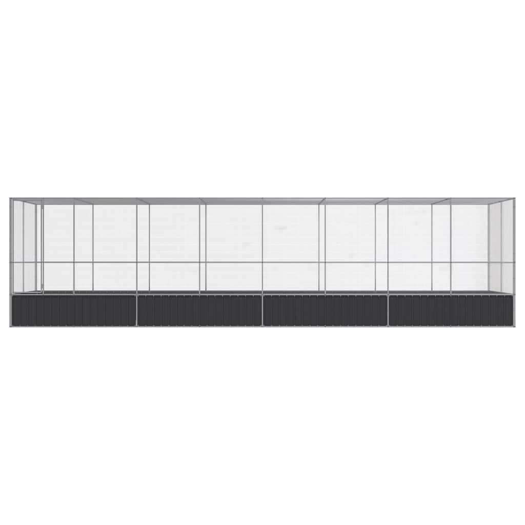 vidaXL Aviary with Extension Silver 832x207x212 cm Steel 3
