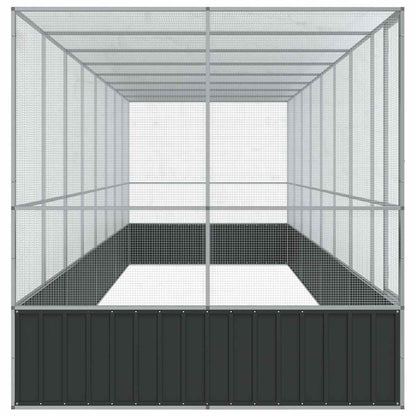 vidaXL Aviary with Extension Silver 832x207x212 cm Steel 4