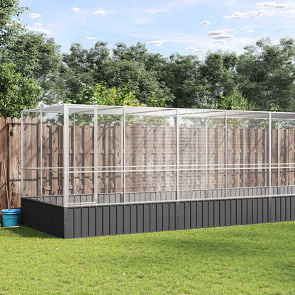 vidaXL Aviary with Extension Silver 832x207x212 cm Steel 1