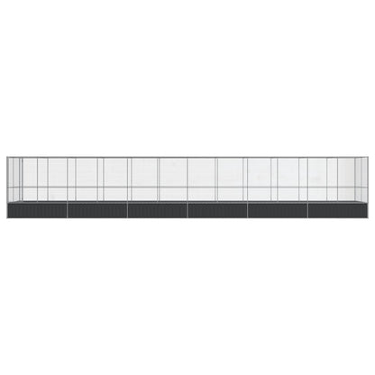 vidaXL Aviary with Extension Silver 1246x207x212 cm Steel 3