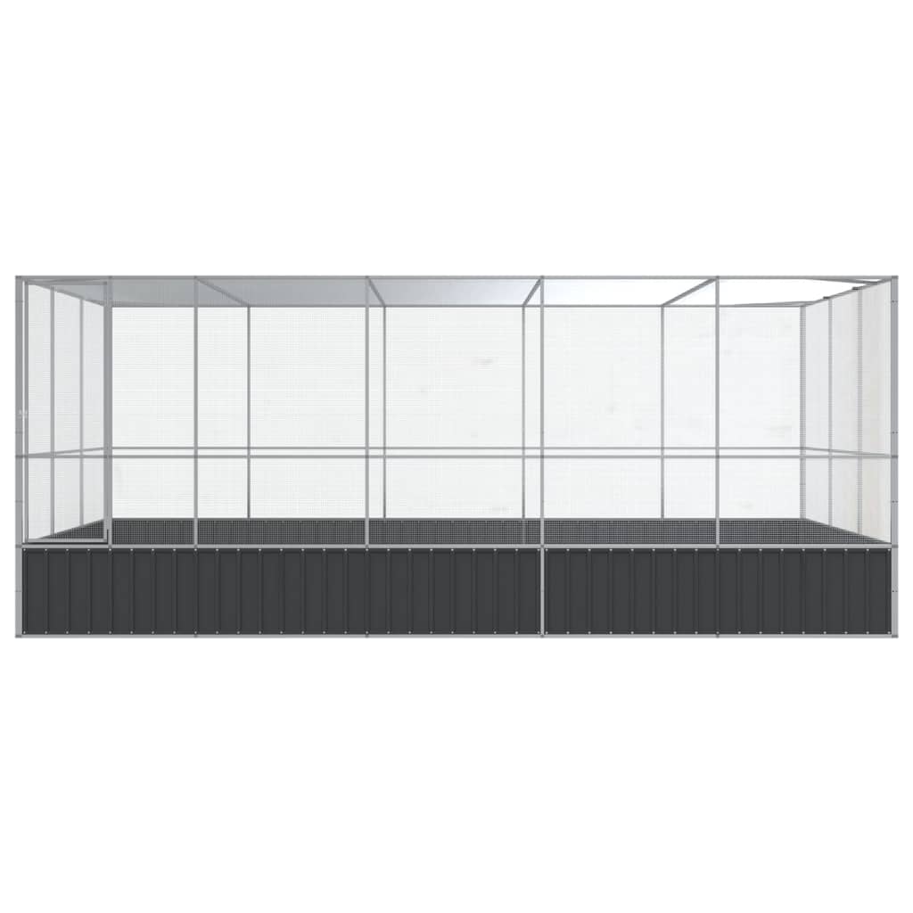 vidaXL Aviary with Extension Silver 518x307x212 cm Steel 3