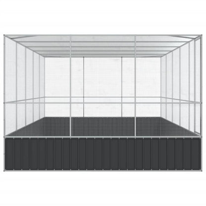 vidaXL Aviary with Extension Silver 518x307x212 cm Steel 4