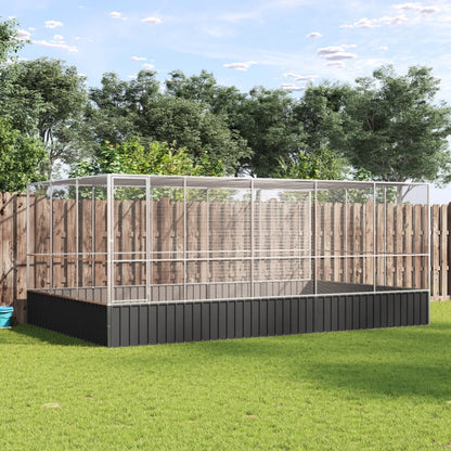 vidaXL Aviary with Extension Silver 518x307x212 cm Steel 1