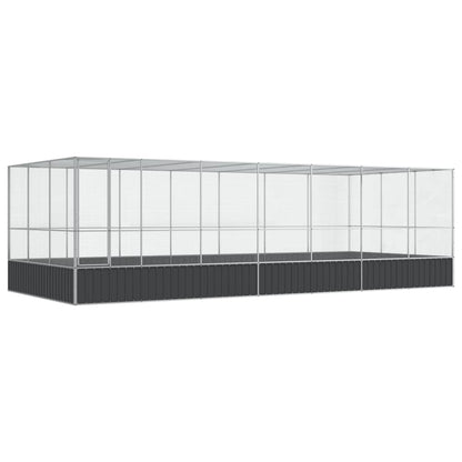 vidaXL Aviary with Extension Silver 725x307x212 cm Steel 2