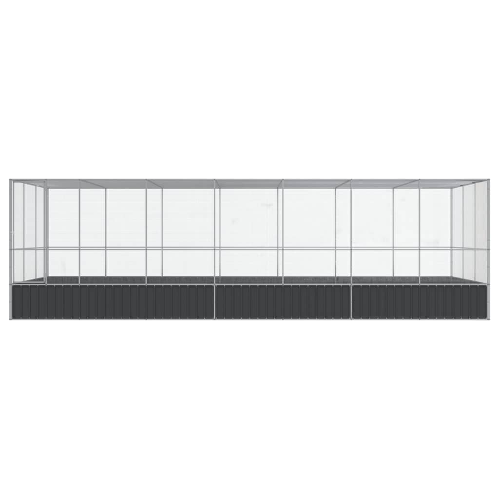 vidaXL Aviary with Extension Silver 725x307x212 cm Steel 3