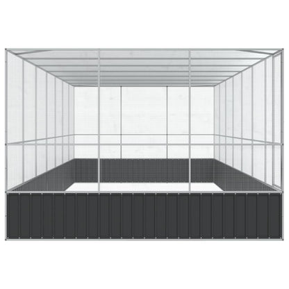vidaXL Aviary with Extension Silver 725x307x212 cm Steel 4
