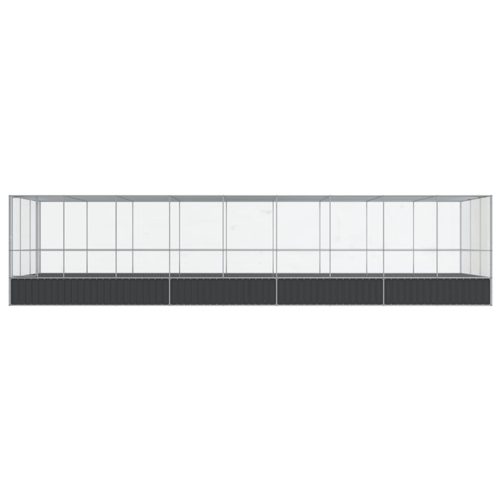 vidaXL Aviary with Extension Silver 932x307x212 cm Steel 3