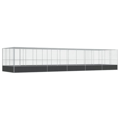 vidaXL Aviary with Extension Silver 1139x307x212 cm Steel 2
