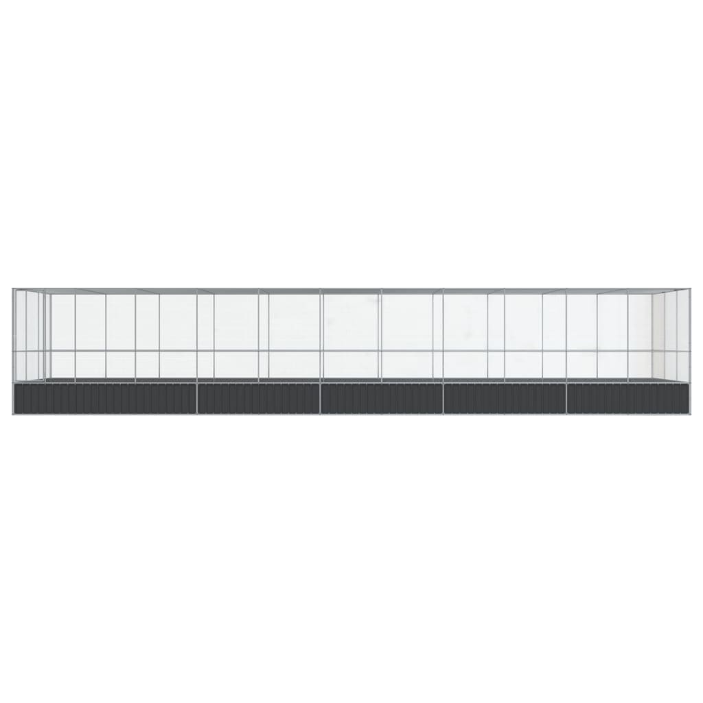 vidaXL Aviary with Extension Silver 1139x307x212 cm Steel 3