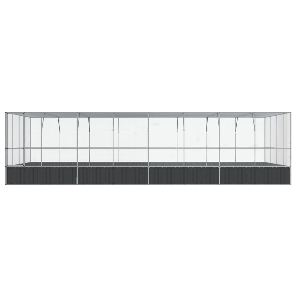 vidaXL Aviary with Extension Silver 832x414x212 cm Steel 3