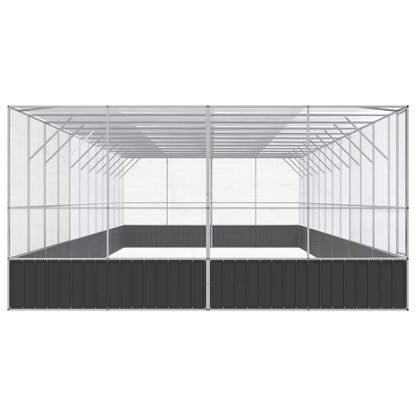 vidaXL Aviary with Extension Silver 1246x414x212 cm Steel 4