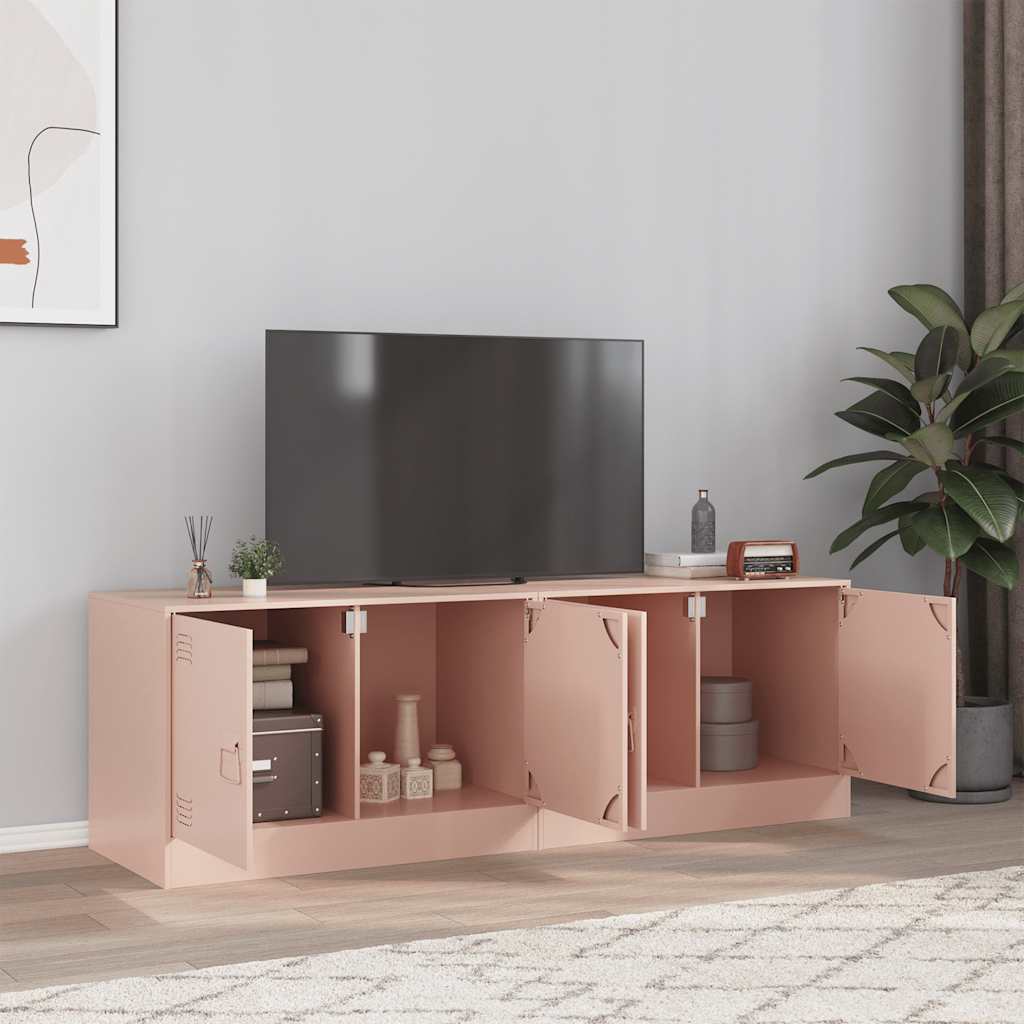 TV Cabinet 67x39x44 cm Steel Pink 2
