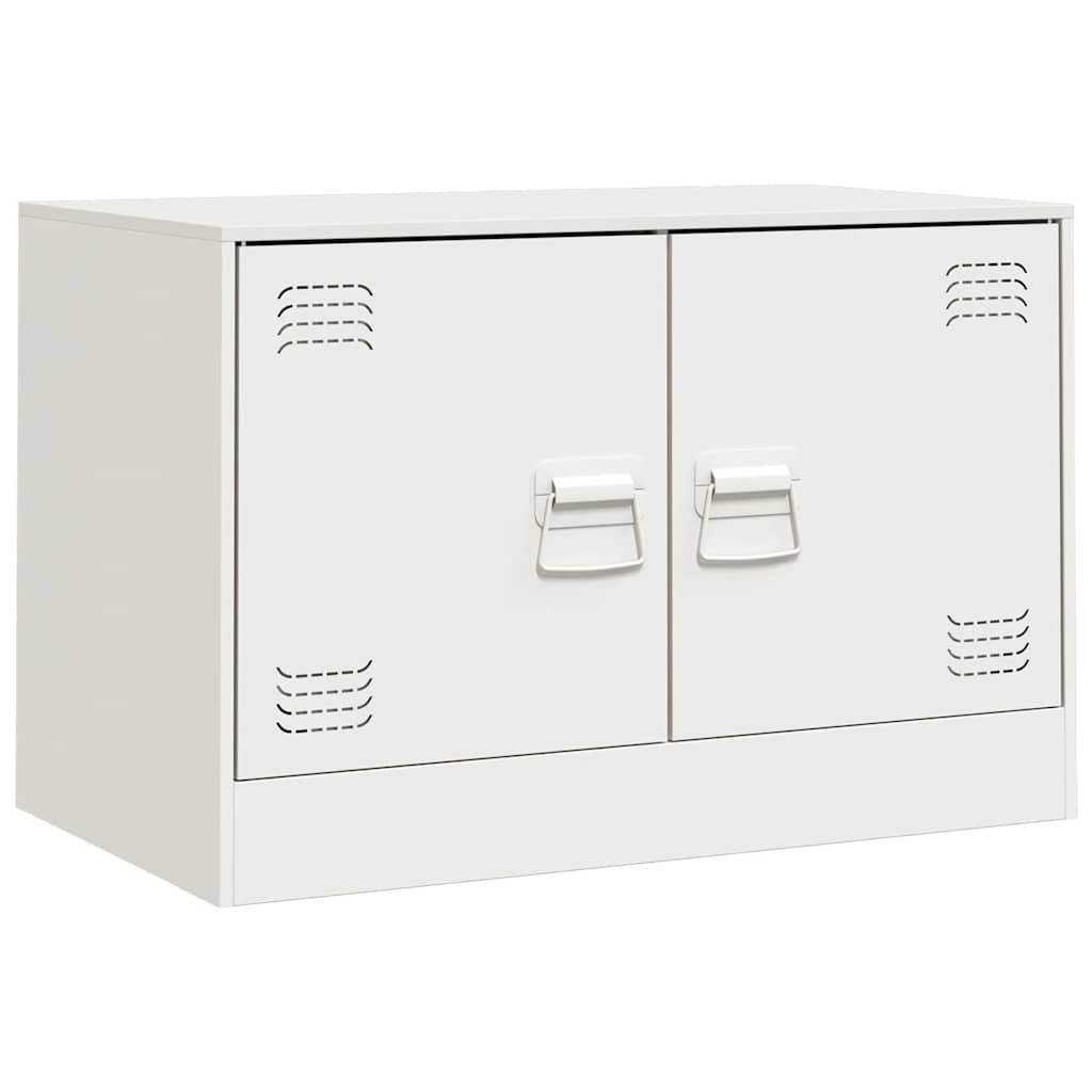 TV Cabinet 67x39x44 cm Steel White 2