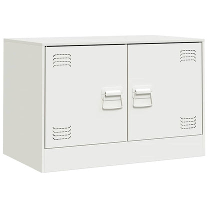 TV Cabinet 67x39x44 cm Steel White 2