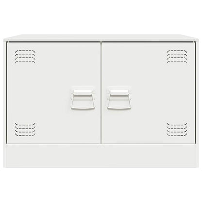 TV Cabinet 67x39x44 cm Steel White 2