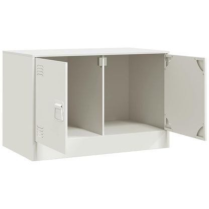 TV Cabinet 67x39x44 cm Steel White 2