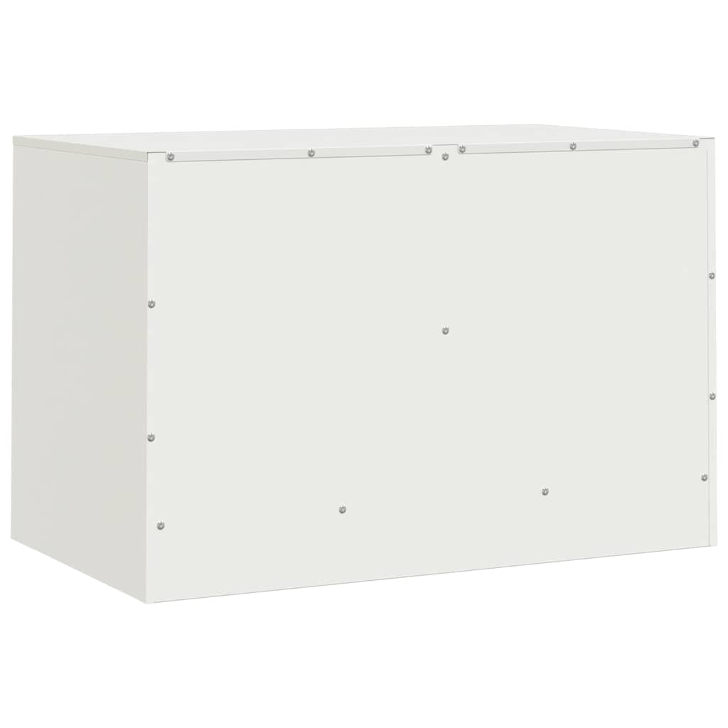 TV Cabinet 67x39x44 cm Steel White 2