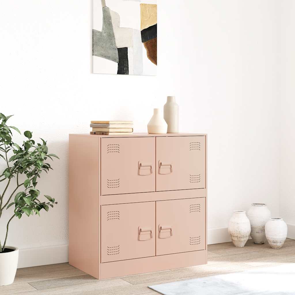 Sideboard 67x39x73 cm Steel Pink
