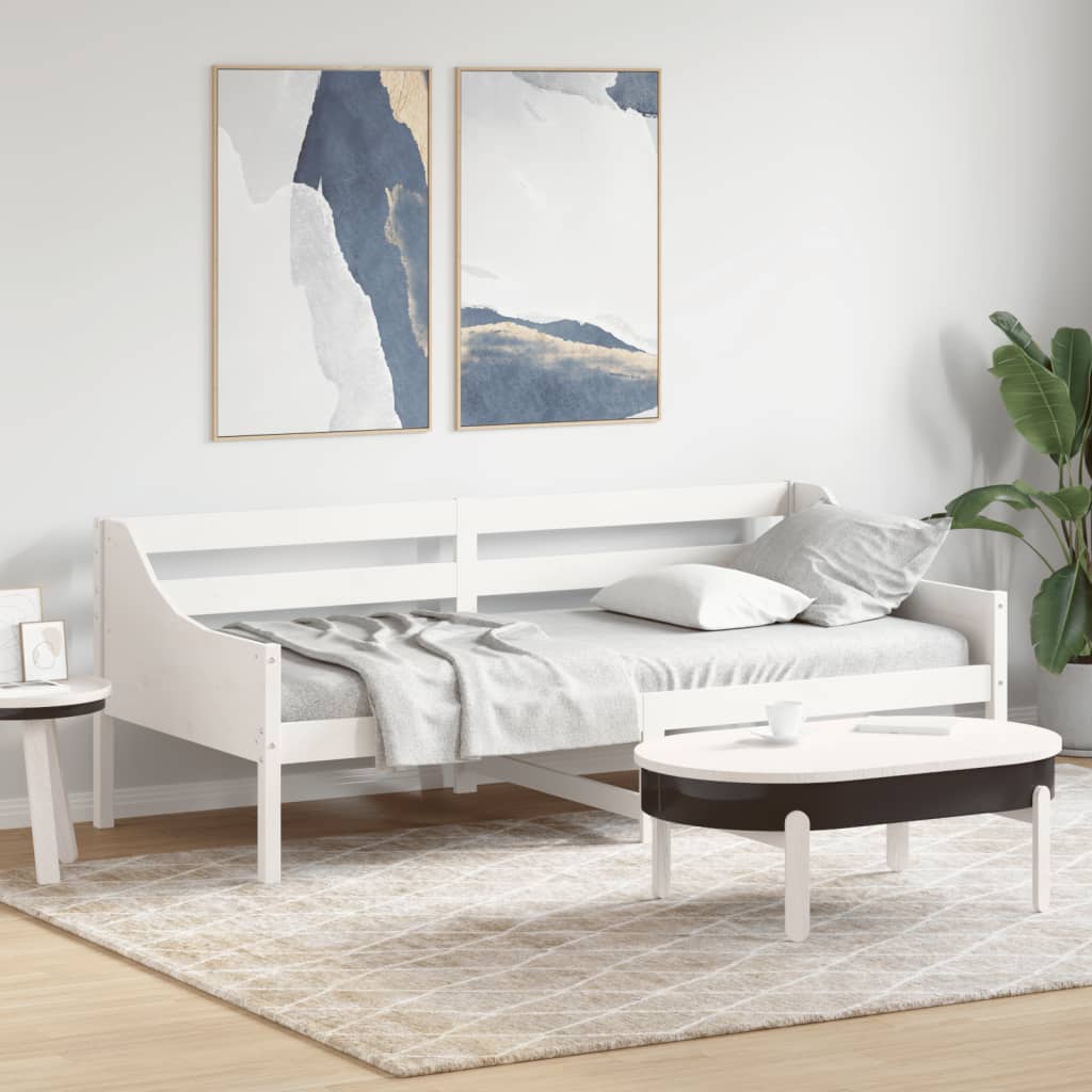 Day Bed without Mattress Solid Wood Pine White 80 cm 200 cm