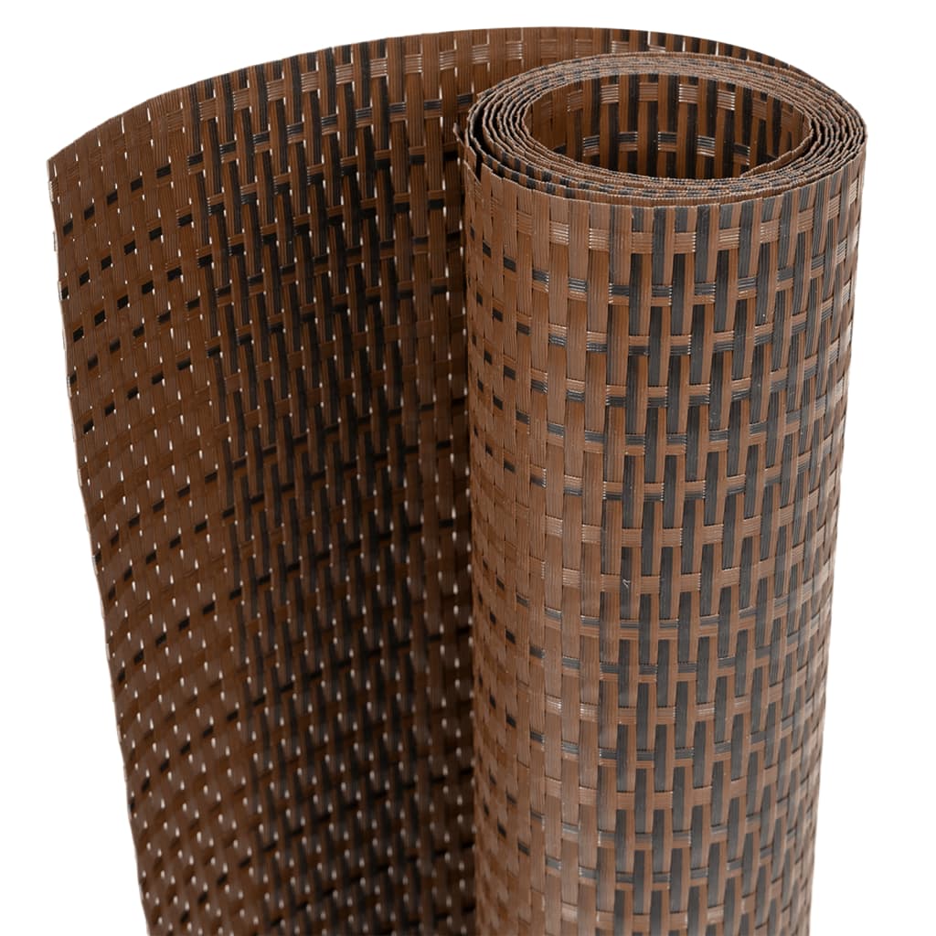 Balcony Screen 500x80 cm Poly Rattan Brown and black