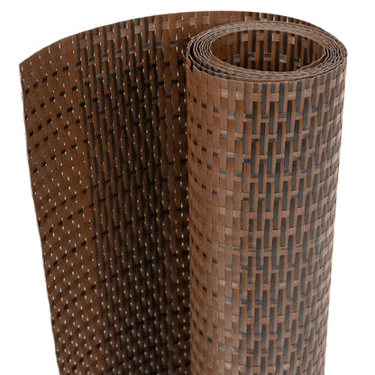 Balcony Screen 500x80 cm Poly Rattan Brown and black