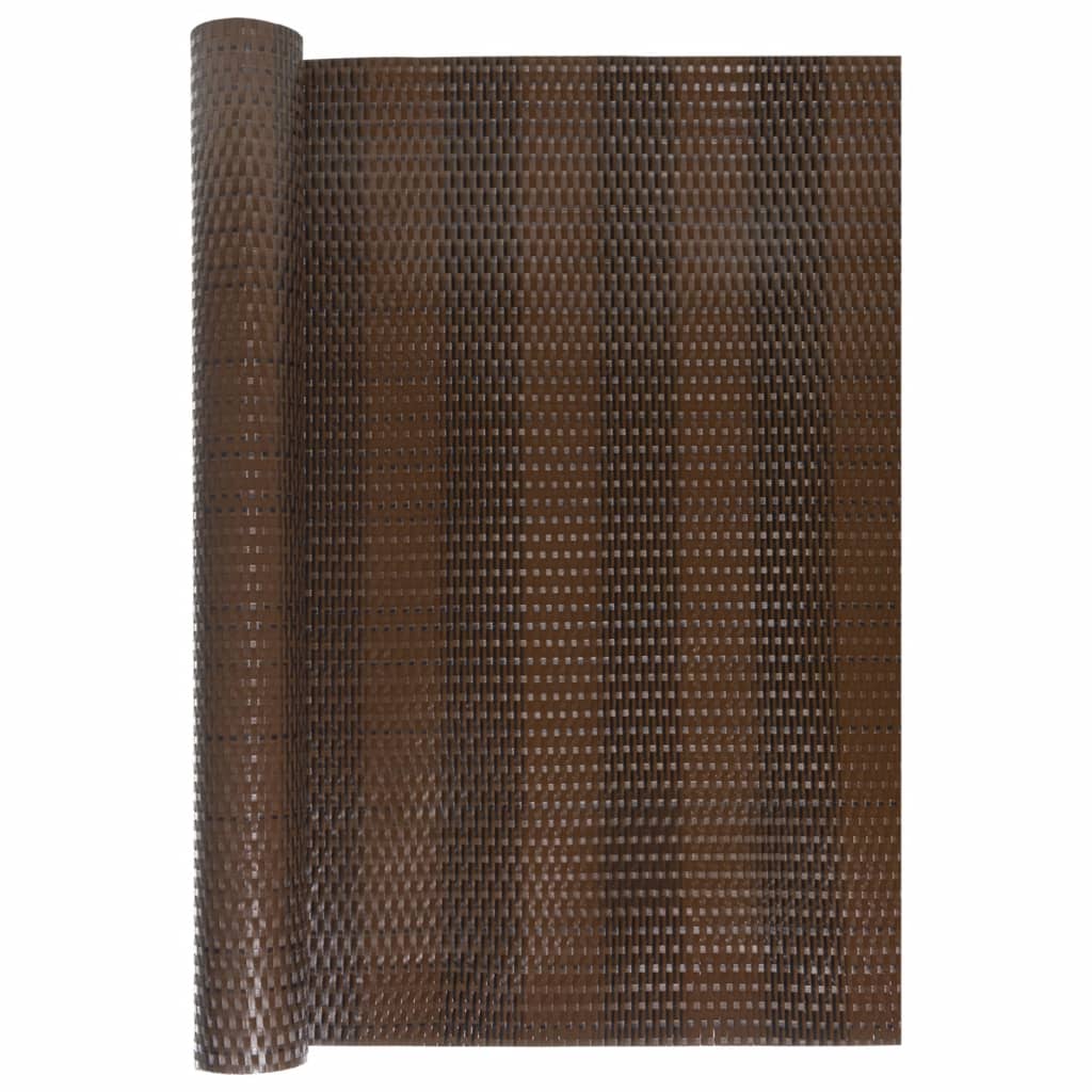 Balcony Screen 500x80 cm Poly Rattan Brown and black