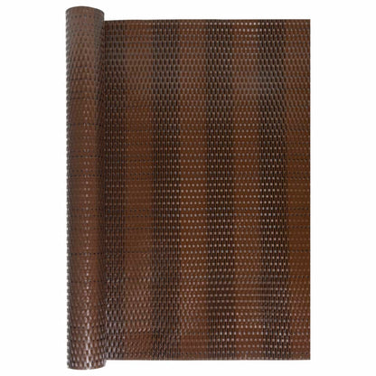 Balcony Screen 500x80 cm Poly Rattan Brown and black