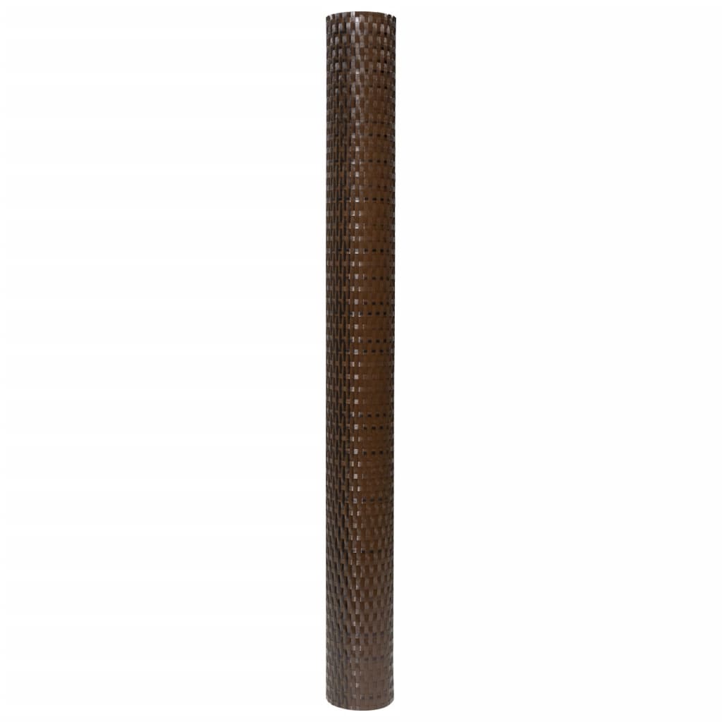 Balcony Screen 500x80 cm Poly Rattan Brown and black