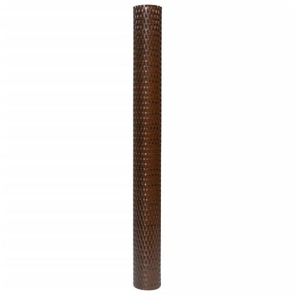 Balcony Screen 500x80 cm Poly Rattan Brown and black