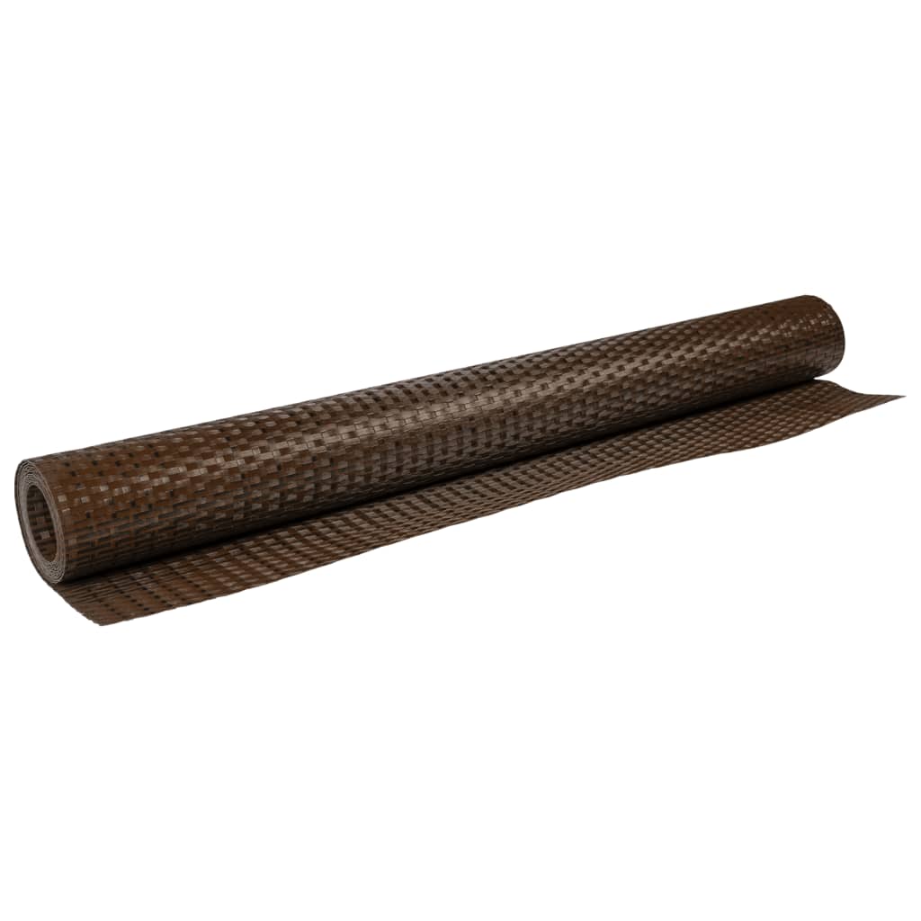 Balcony Screen 500x80 cm Poly Rattan Brown and black