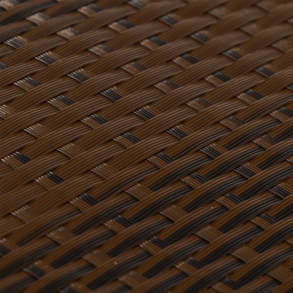 Balcony Screen 500x80 cm Poly Rattan Brown and black